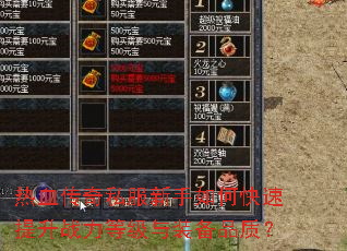 ��Ѫ����˽��������ο�������ս���ȼ���װ��Ʒ�ʣ�