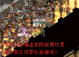 传奇沉默屠龙的隐藏属性是真实存在还是玩家臆测? 传奇沉默屠龙的隐藏属性是真实存在还是玩家臆测?