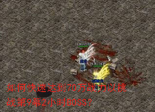 ��ο��ٴﵽ70��ս������ս��9Ļ2СʱBOSS��