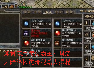如何成为传奇霸主?玛法大陆终极进阶秘籍大揭秘 如何成为传奇霸主?玛法大陆终极进阶秘籍大揭秘