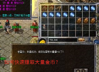 如何快速赚取大量金币? 如何快速赚取大量金币?
