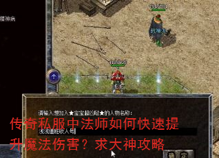 传奇私服中法师如何快速提升魔法伤害?求大神攻略 传奇私服中法师如何快速提升魔法伤害?求大神攻略
