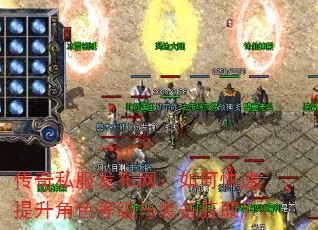 传奇私服发布网:如何快速提升角色等级与装备获取? 传奇私服发布网:如何快速提升角色等级与装备获取?