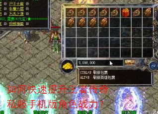 如何快速提升王者传奇私服手机版角色战力? 如何快速提升王者传奇私服手机版角色战力?