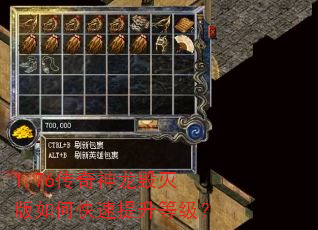 1.76传奇神龙毁灭版如何快速提升等级? 1.76传奇神龙毁灭版如何快速提升等级?