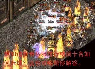 想知道传奇私服排行榜前十名如何选择?这份攻略帮你解答。 想知道传奇私服排行榜前十名如何选择?这份攻略帮你解答。